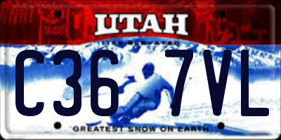 UT license plate C367VL