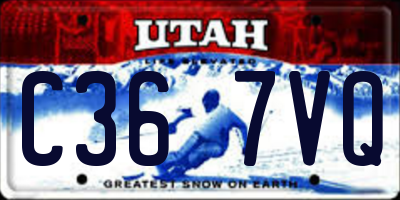 UT license plate C367VQ
