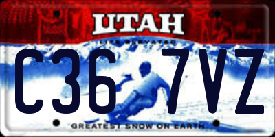 UT license plate C367VZ