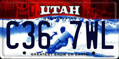 UT license plate C367WL