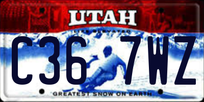UT license plate C367WZ