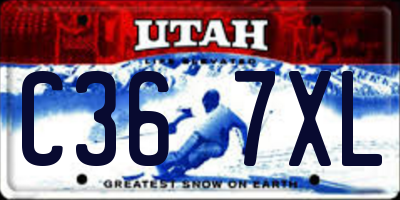 UT license plate C367XL