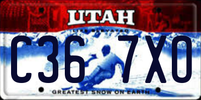 UT license plate C367XO