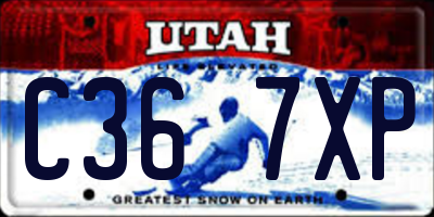 UT license plate C367XP