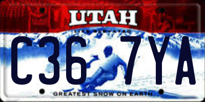 UT license plate C367YA