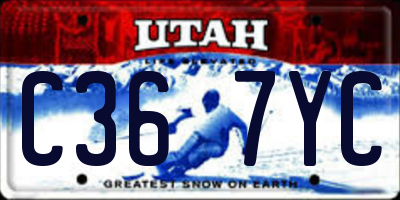 UT license plate C367YC