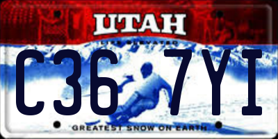 UT license plate C367YI