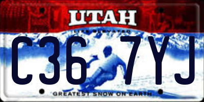UT license plate C367YJ
