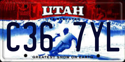 UT license plate C367YL