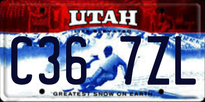 UT license plate C367ZL