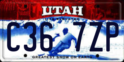 UT license plate C367ZP