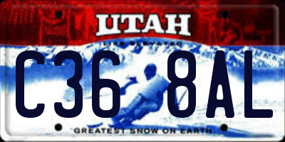 UT license plate C368AL