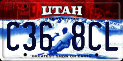 UT license plate C368CL