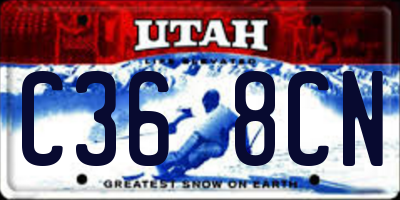 UT license plate C368CN
