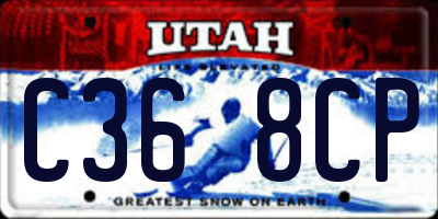 UT license plate C368CP