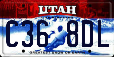 UT license plate C368DL
