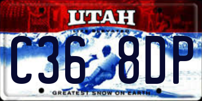 UT license plate C368DP