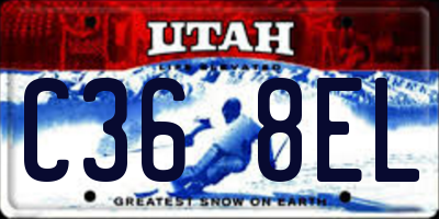 UT license plate C368EL