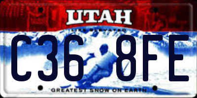 UT license plate C368FE