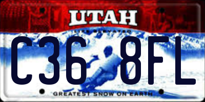 UT license plate C368FL