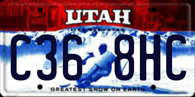 UT license plate C368HC