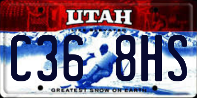 UT license plate C368HS