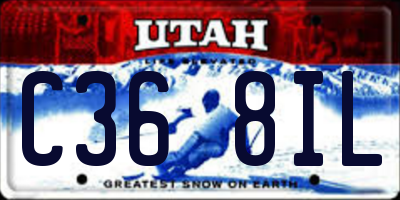 UT license plate C368IL