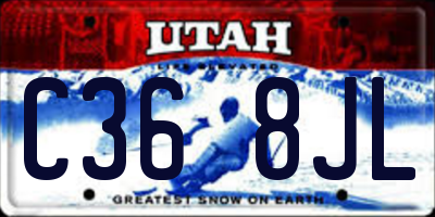 UT license plate C368JL