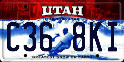UT license plate C368KI