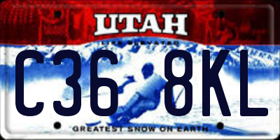 UT license plate C368KL