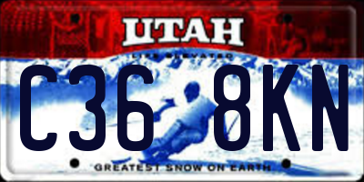 UT license plate C368KN