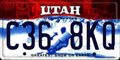UT license plate C368KQ