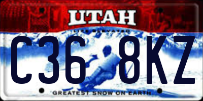 UT license plate C368KZ