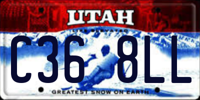 UT license plate C368LL