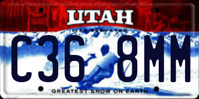 UT license plate C368MM