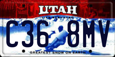 UT license plate C368MV