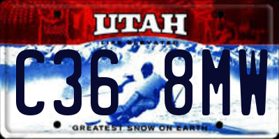 UT license plate C368MW