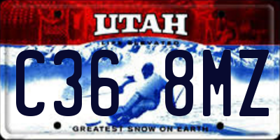UT license plate C368MZ