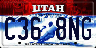 UT license plate C368NG