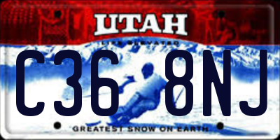 UT license plate C368NJ