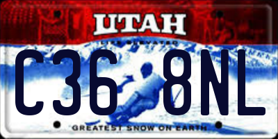 UT license plate C368NL