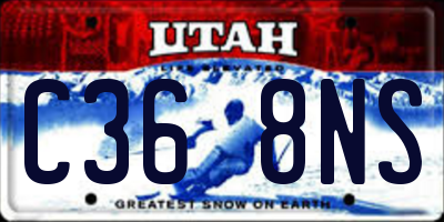 UT license plate C368NS