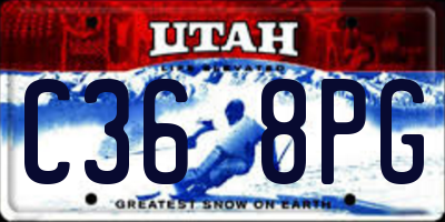 UT license plate C368PG