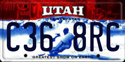 UT license plate C368RC