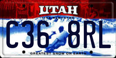 UT license plate C368RL