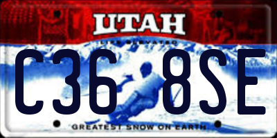 UT license plate C368SE