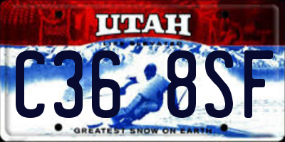 UT license plate C368SF