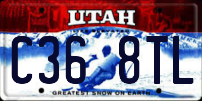 UT license plate C368TL