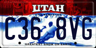 UT license plate C368VG