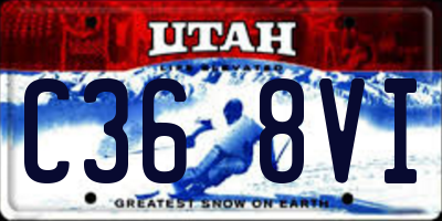 UT license plate C368VI